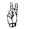 ASL finger spelling k