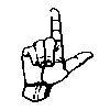 ASL finger spelling l