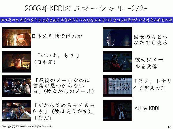 2003年(にせんさんねん)KDDIのコマーシャル -2/2-